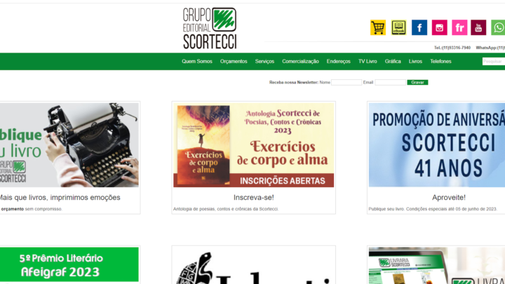 Grupo Editorial Scortecci comemora 41 anos com grande promoção para novos autores